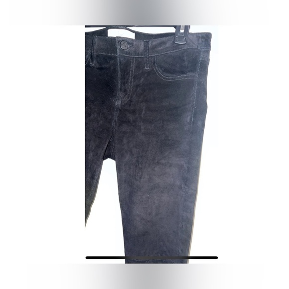 Joie Jeans Black Suede Leather Skinny Pants Size 27 - Picture 14 of 16